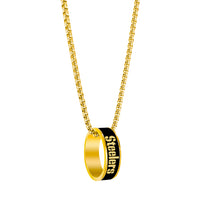 STEELERS (GOLD) FASHION RING PENDANT NECKLACE