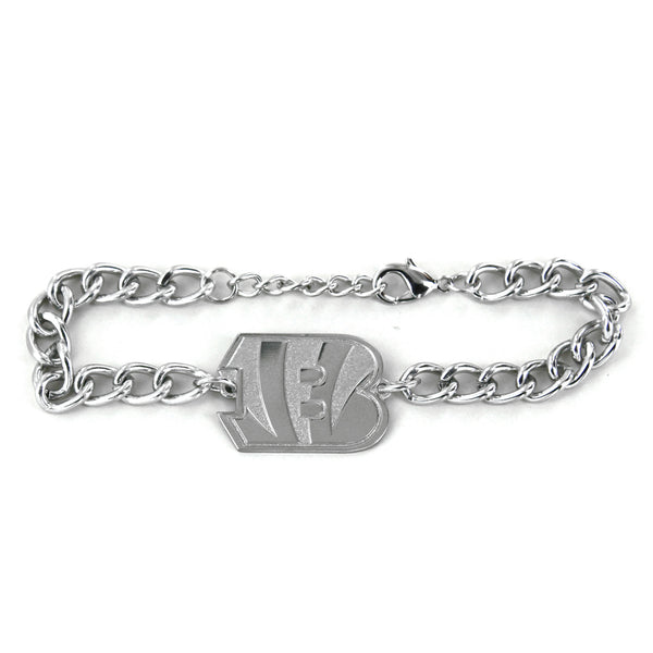 BENGALS CHAIN LINK LOGO BRACELET