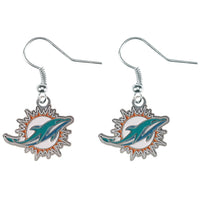 DOLPHINS LOGO DANGLER EARRINGS