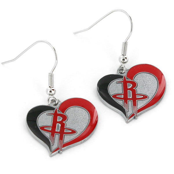 ROCKETS SWIRL HEART EARRINGS