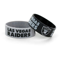 RAIDERS "LV" WIDE RUBBER BRACELETS (2PACK)