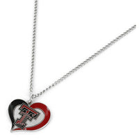 TEXAS TECH SWIRL HEART NECKLACE