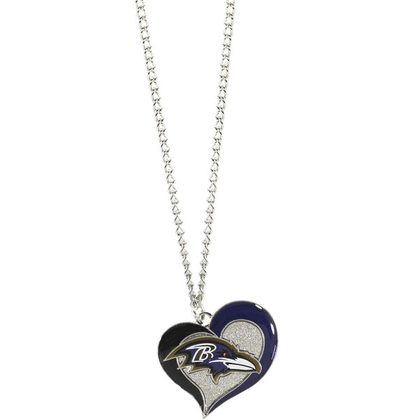 RAVENS SWIRL HEART NECKLACE