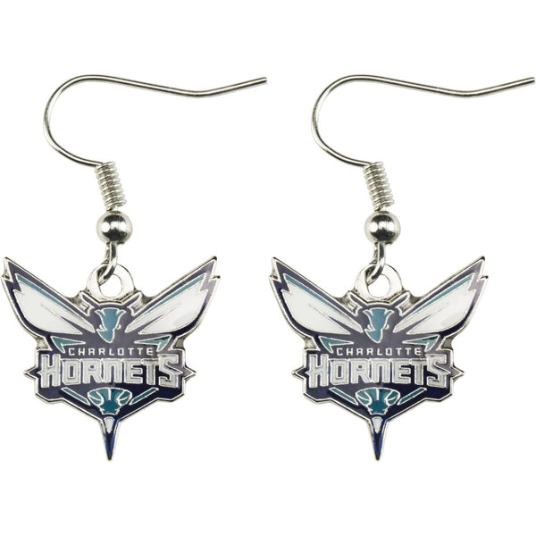 HORNETS LOGO DANGLER EARRINGS