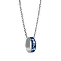 PATRIOTS (SILVER) FASHION RING PENDANT NECKLACE