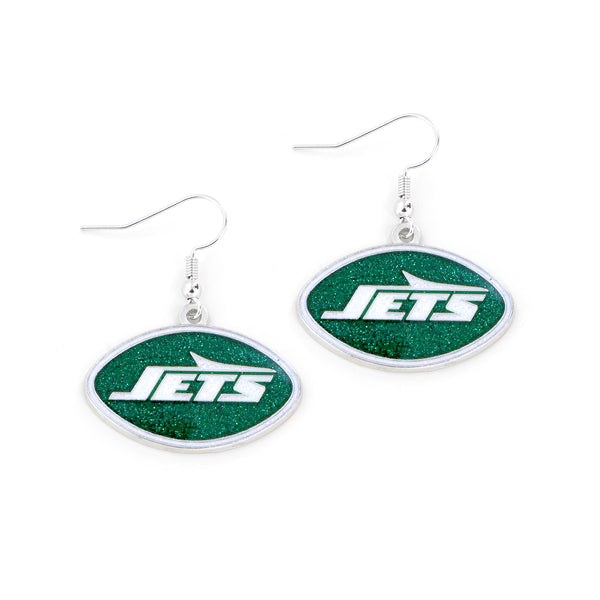 JETS GLITTER DAZZLE EARRINGS