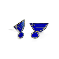 BLUES TEAM POST EARRINGS