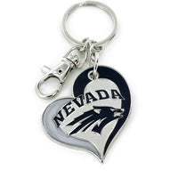 NEVADA RENO SWIRL HEART KEYCHAIN
