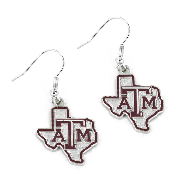 TEXAS A&M - STATE DESIGN EARRINGS