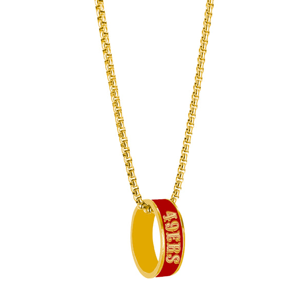 49ERS (GOLD) FASHION RING PENDANT NECKLACE