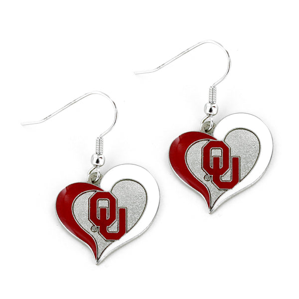 OKLAHOMA SWIRL HEART EARRINGS