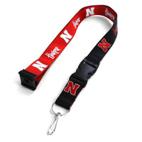 NEBRASKA (BLACK/RED) REVERSIBLE LANYARD