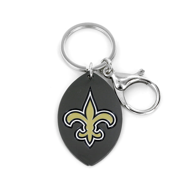 SAINTS MATTE FINISH FOOTBALL KEYCHAIN