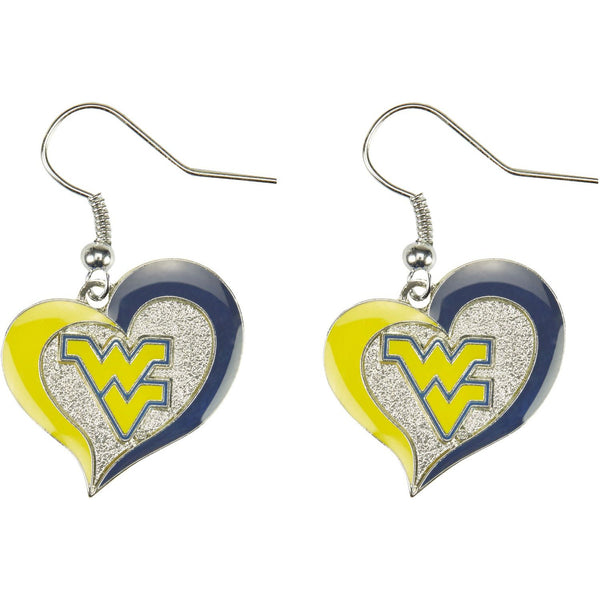 WEST VIRGINIA SWIRL HEART EARRINGS