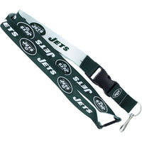 JETS (GREEN/WHITE) REVERSIBLE LANYARD