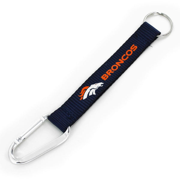 BRONCOS (BLUE) CARABINER LANYARD KEYCHAIN