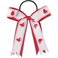 RED SOX BOW PONY TAIL HOLDER