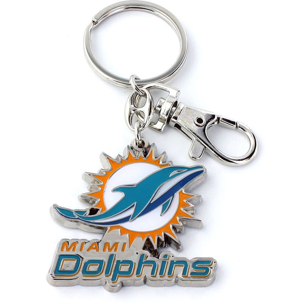 DOLPHINS TEAM LOGO HEAVYWEIGHT KEYCHAIN