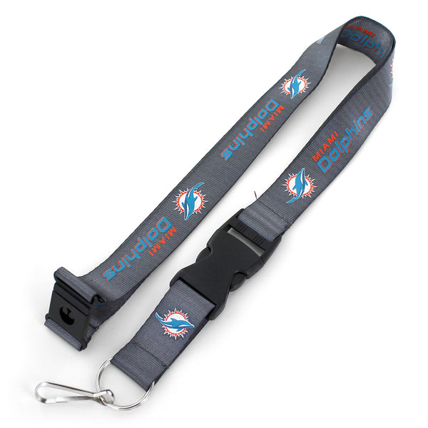 DOLPHINS (CHARCOAL) TEAM LANYARD