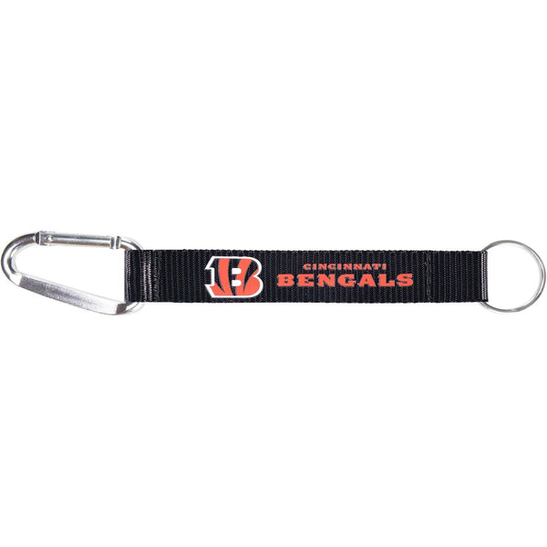 BENGALS (BLACK) CARABINER KEYCHAIN